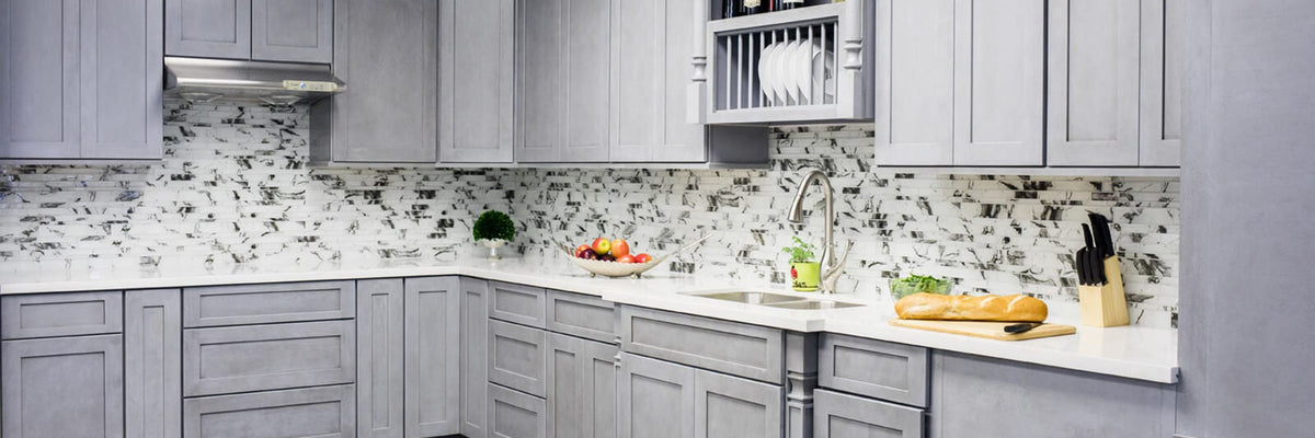 Venus Cabinetry - Houston Light Gray - Stained Gray RTA Cabinets